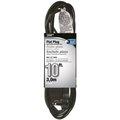 Powerzone Cord Flat Ext Blk 3Out 10Ft OR932610